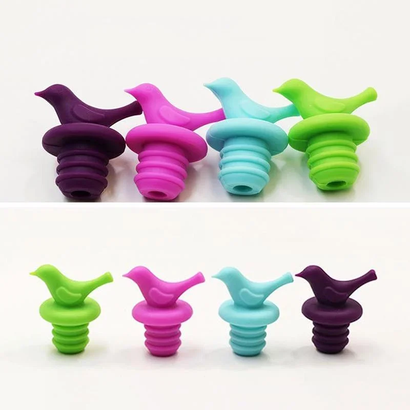 New 4PC/Set Random Color Silicone Wine & Beer Bottle Cap Stopper Set Beverage Savers Bar Accessories Suitable Kitchen Tool