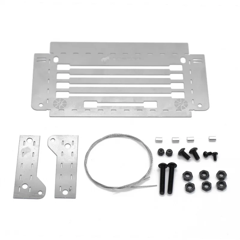 

Tool box for RC model car TRX-4 TRX4 Liema Ford bronco Tool box Camp table plate Open lid Folding meal plate Metal
