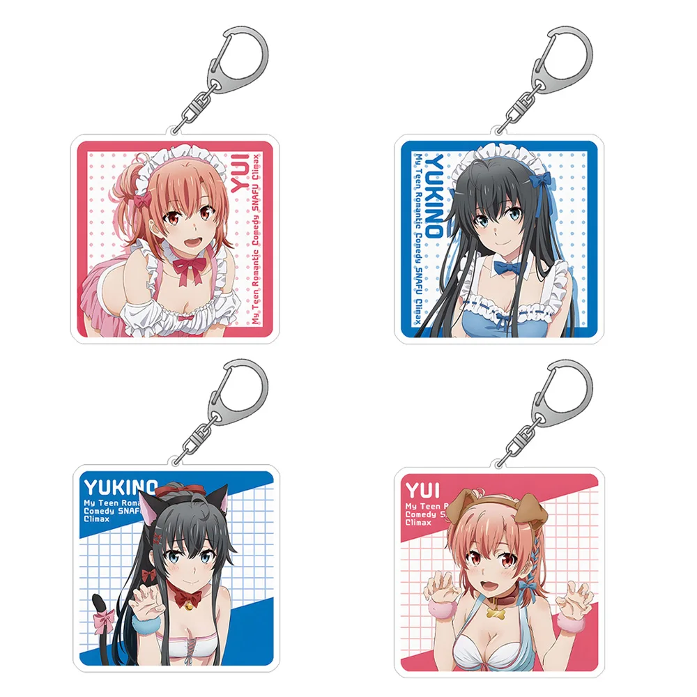 My Teen Romantic Comedy SNAFU Yukino Yukinoshita Yui Yuigahama Iroha Isshiki Saika Totsuka Bag pendant acrylic keychain cutegift