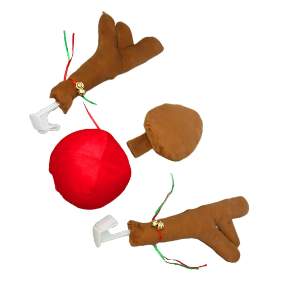 

4 Pcs Reindeer Car Decorations Christmas naments Deer Horns for Vehicles Trucks SUV Holiday Gifts