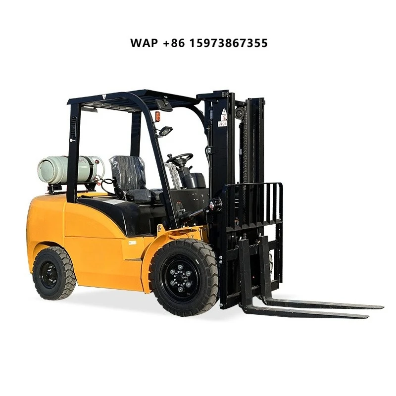 Factory Hot Sale Mini 4 Ton 5 Ton LPG 3 Mast Propane Gas Forklift LPG Forklift with Cushion Tire