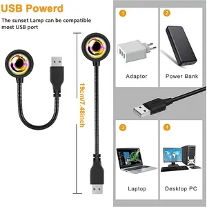 Đèn sol thông minh Tuya, máy chiếu USB, đèn ngủ LED, điều khiển từ xa, ứng dụng Bluetooth, khí quyển, hài hước, nhiếp ảnh 8 Máy chiếu Tuya bán hàng chính - 1