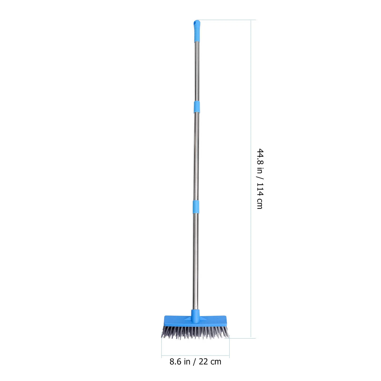 Hard Plastic Hair Floor Cleaning Brush Steel Tube Handle Wide Brush Tile Cleaner Strong Decontamination Effective Home Kitchen