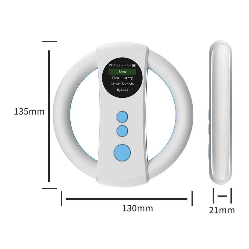 Animal Tag Reader 134.2Khz 125Khz Animal Chip Scanner 500 Records Memory Pet Microchip Reader