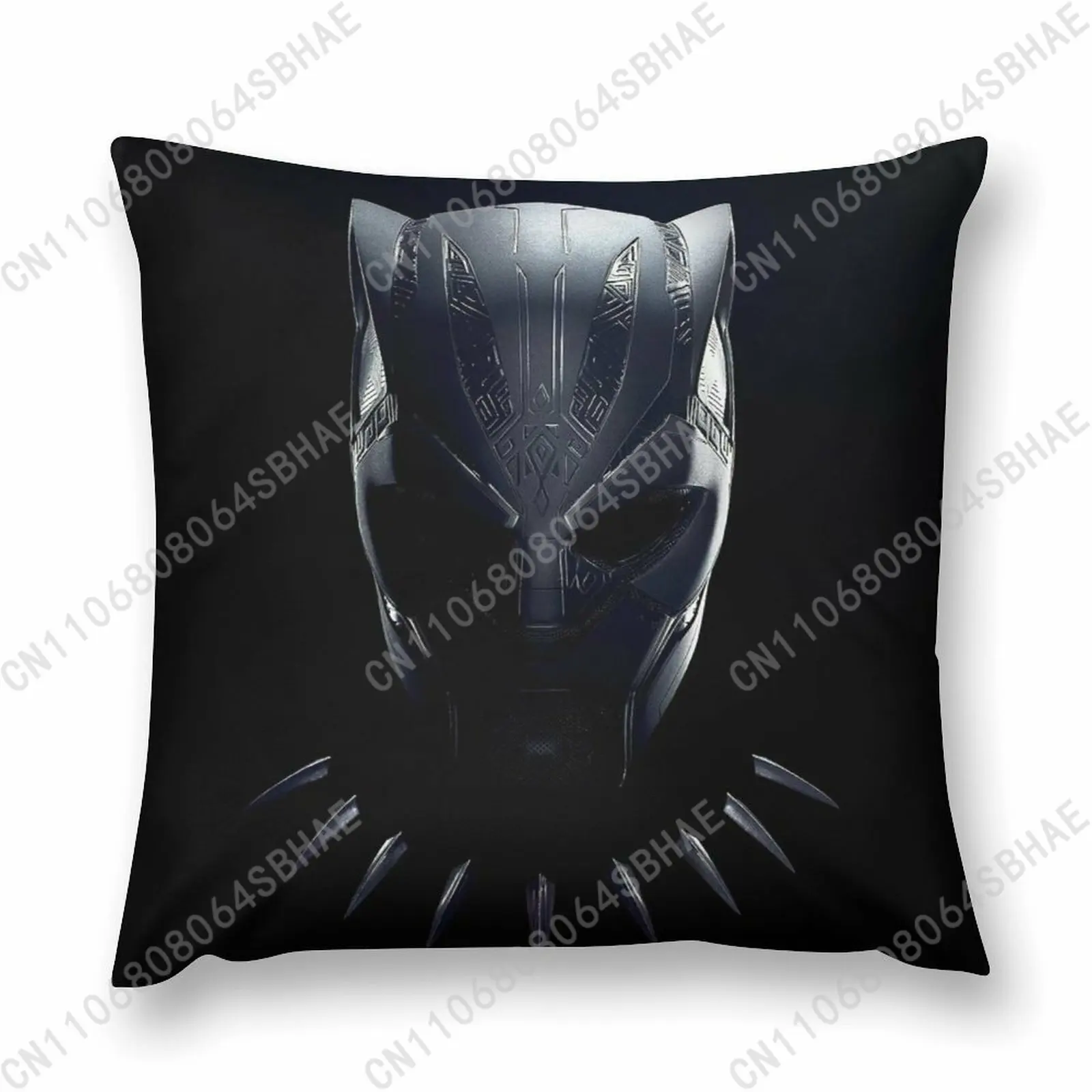 

Marvel Black Panther Custom Pattern Short Plush Pillow Cover Soft Short Fur Cushion Living Room Personalized Decor Cosplay