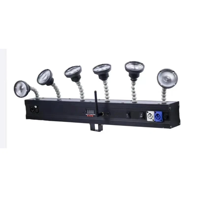 【Professional Use】New Arrival 6in1 60w High Brightness LED Rechargeable Par Light Flashlight