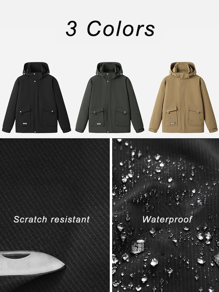 Winter Men's Jackets Thick Warm Parka Coat Outdoor Hooded Windbreaker Big Size Waterproof/Windproof Casual Thermal Jacket 8XL