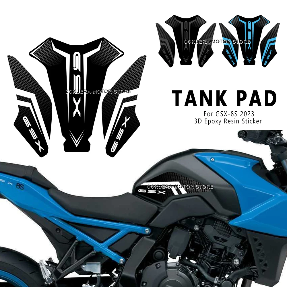 

For GSX-8S GSX 8S 2023 Motorcycle 3D Stickers Fuel Tank Sticker Gas Tank Pad Protector Sticker Accessories