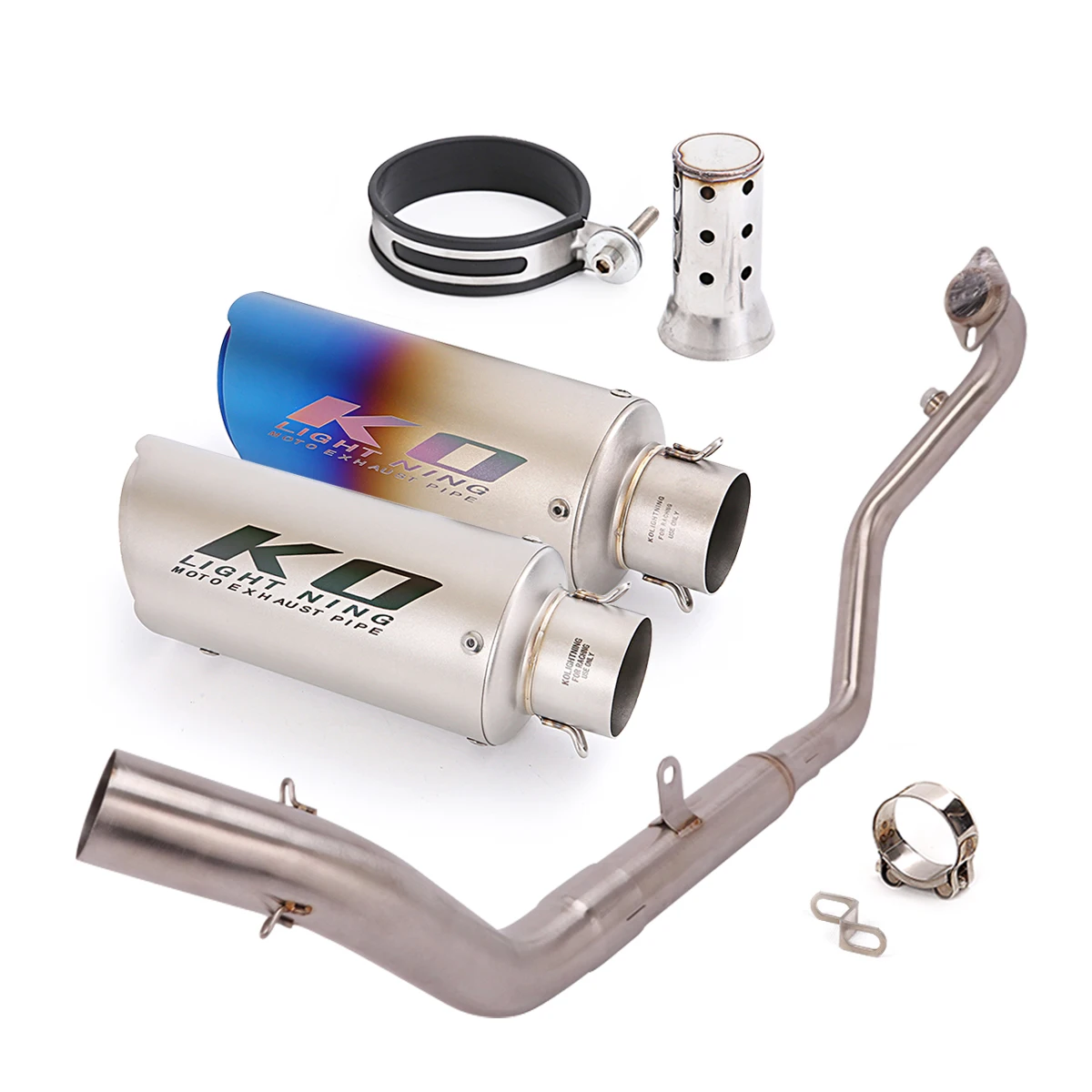 

For CF-MOTO NK250 NK250SR NK300 NK300SR Front Connect Link Tube Motocycle Exhaust Pipe Slip On 51mm Muffler Escape DB Killer