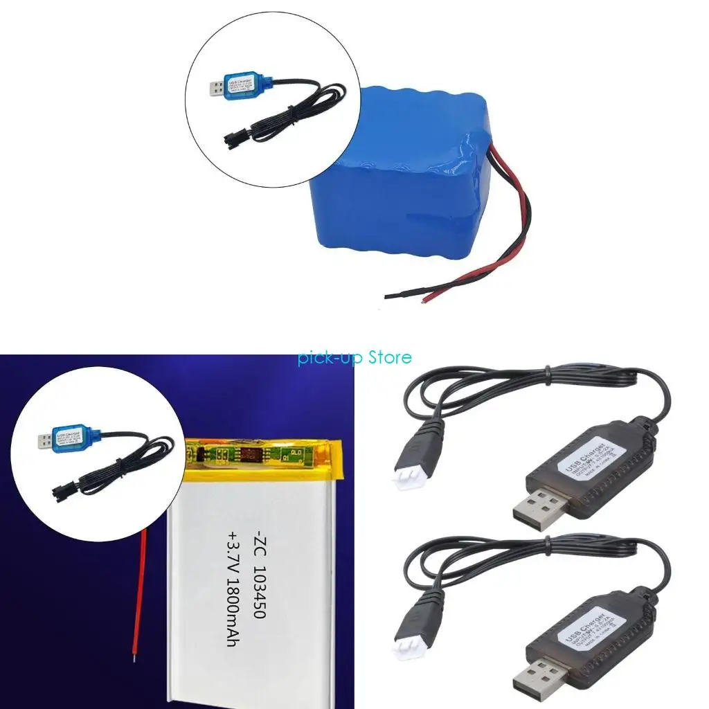 

Q5WA USB Cable 7.4V Battery Charging Cord SM2.0 3P 4P XH 3P Connectors for Car Quadcopter