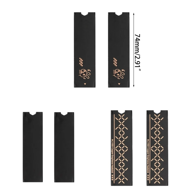 2x M.2 المبرد SSD مبردات ذاكرة الكمبيوتر المحمول SSD التبريد M.2 SSD مبردات الذاكرة تبريد المبرد الجرافين النحاس بالوعة الحرارة