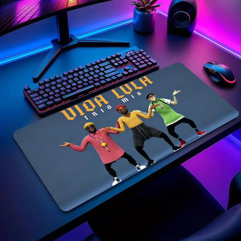 Singer T-The Black Eyed Peas Mouse Pad Large Non-slip Lockedge Desktop Computer Desk Mat Keyboard MousePad Office Gamer Student
