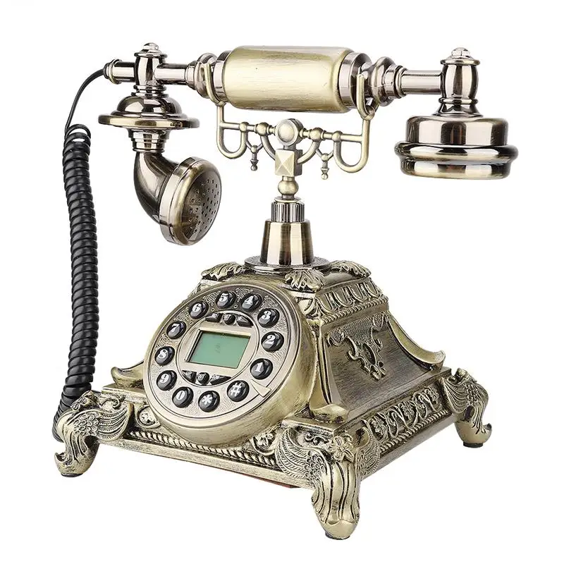 To Retro Telephone European Style Imitation Antique Telephone with FSK and DTMF Caller ID Landline Phone for Home Hotel Office