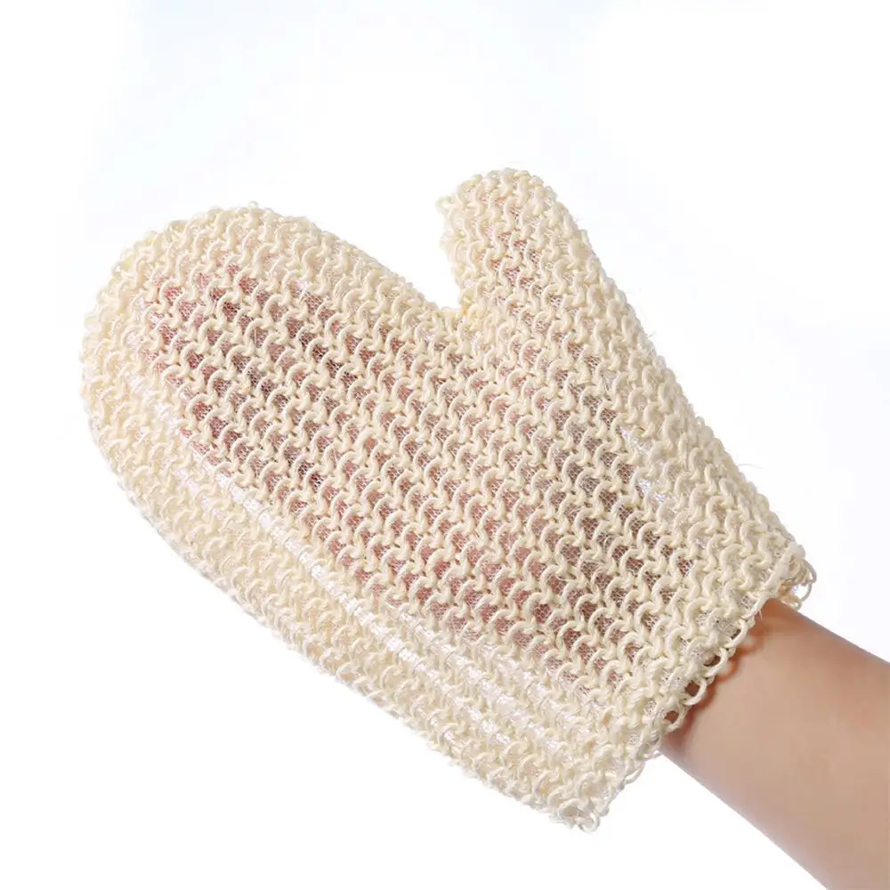 Bathing Accessories Peeling Mitt Skin Wash Massage Sponge Exfoliating Glove Shower Brush Body Scrubber Sisal Bath Gloves