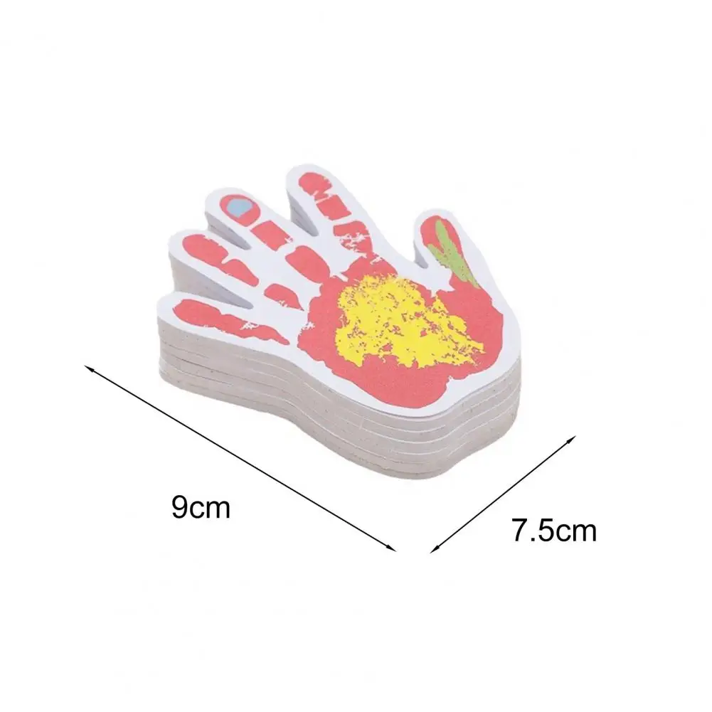 Клейкие заметки на ладони, Набор цветных клейких заметок на ладони для детей, офиса, 6 упаковок, самоклеящиеся заметки, розовый зеленый желтый для класса