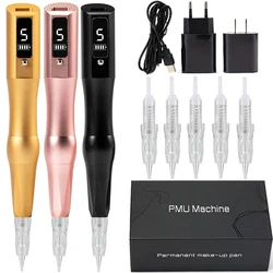 Wireless PMU Machine Rotary Tattoo Pen Professional Permanent Makeup Microblading Eyebrow Eyeliner Lip For Body Art Supplies