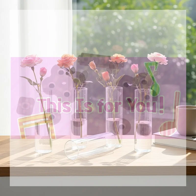 【MA】Clear Straight Plastic Vase, Tabletop Centerpiece For Fresh Flowers, Hydroponic Plants, And Florist Shop Floral Display