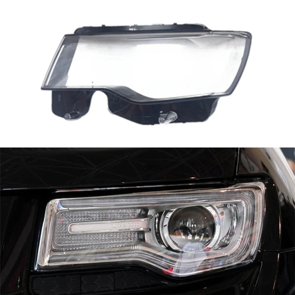 

For Jeep Grand Cherokee Car Transparent Lampshade Lens Lampcover Headlamp Cover Glass Lamp Shell Mask Headlight Shell 2014~2020