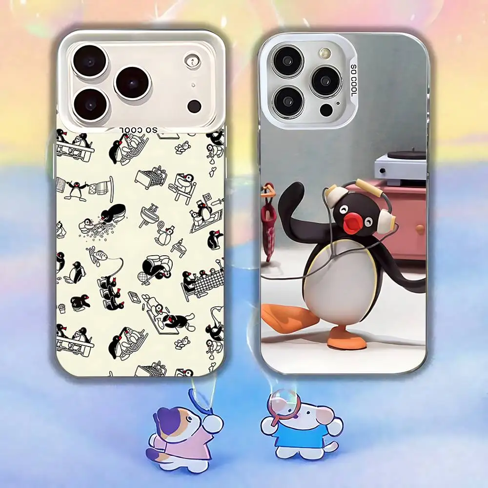 

Happy P-Pingu CUTE Penguin Phone Case For iPhone 17,16,13,12,X,11,15,14,Pro,Max,Plus,SE4,Air,Mini White IMD HD Matte