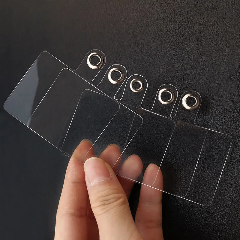 

50pcs Transparent Phone Lanyard Patch Anti-drop Connector Sticker Phone Case Fixing Tab for Lanyard Chain