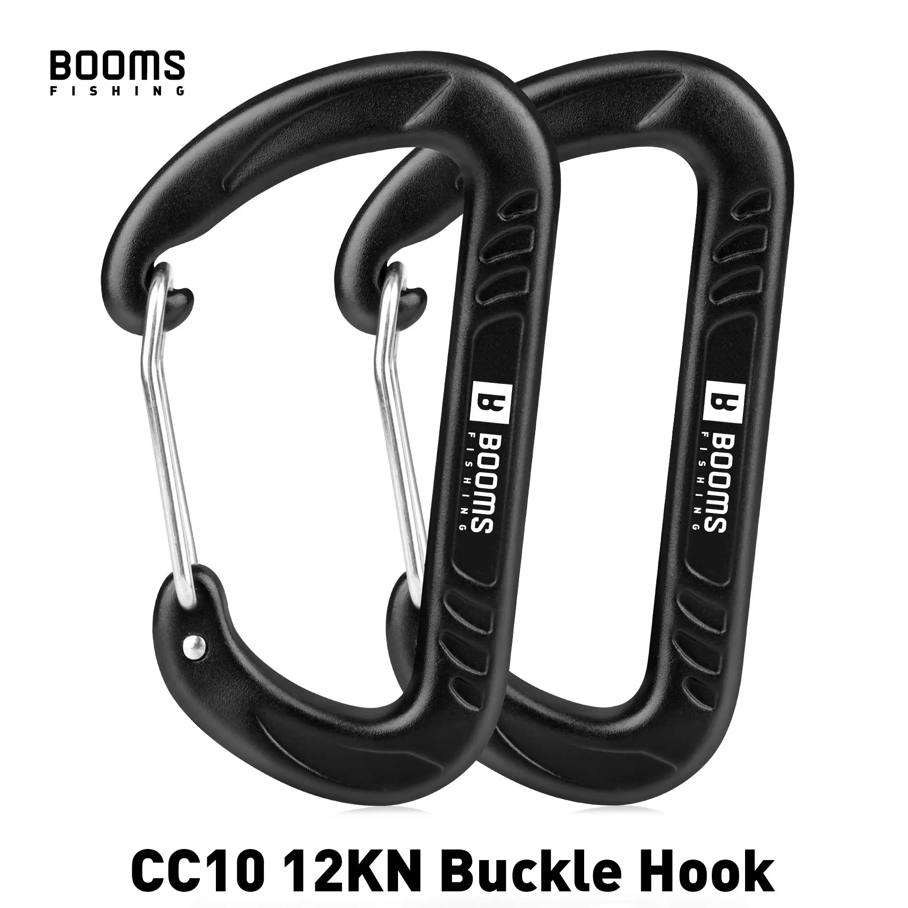 

Booms Fishing CC10 Aluminum Alloy Carabiner Keychain 12KN Outdoors Camping Clip Lock Buckle Hook Fishing Tools Accessories