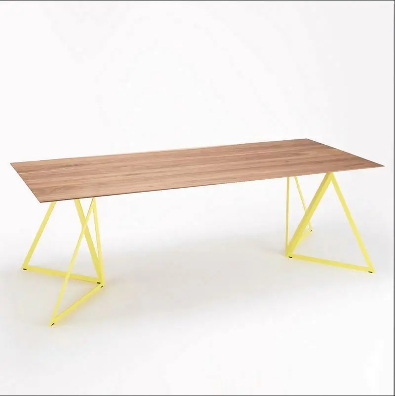&c Nordic Loft Designer Solid Wood Modern Desk Dining Table