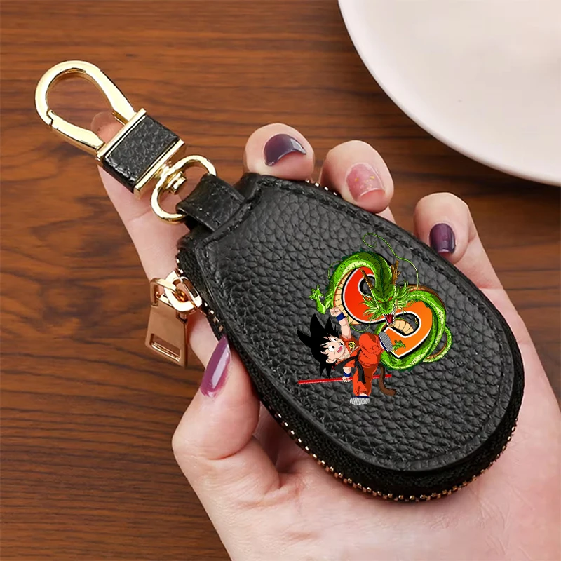 Dragon Ball Anime Son Goku Key Wallets Bags Cartoon Print Letter Multi-function Simple Mini Purses Key Chain Storage Bag Gift