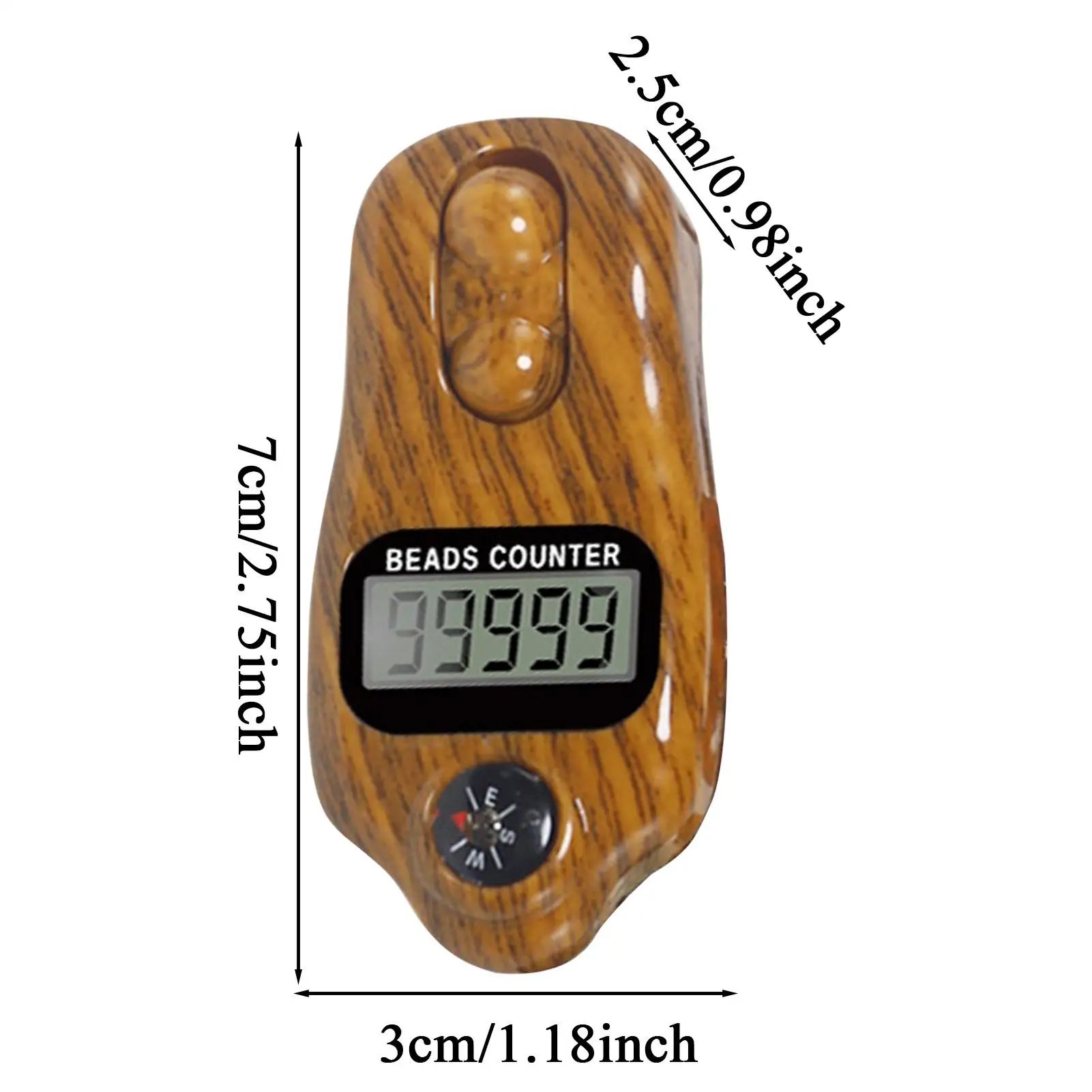 Einstellbarer elektronischer Perlenzähler-Clicker – digitales Zählgerät zur Stressabbau, Yoga, Meditation, Gebet im Freien