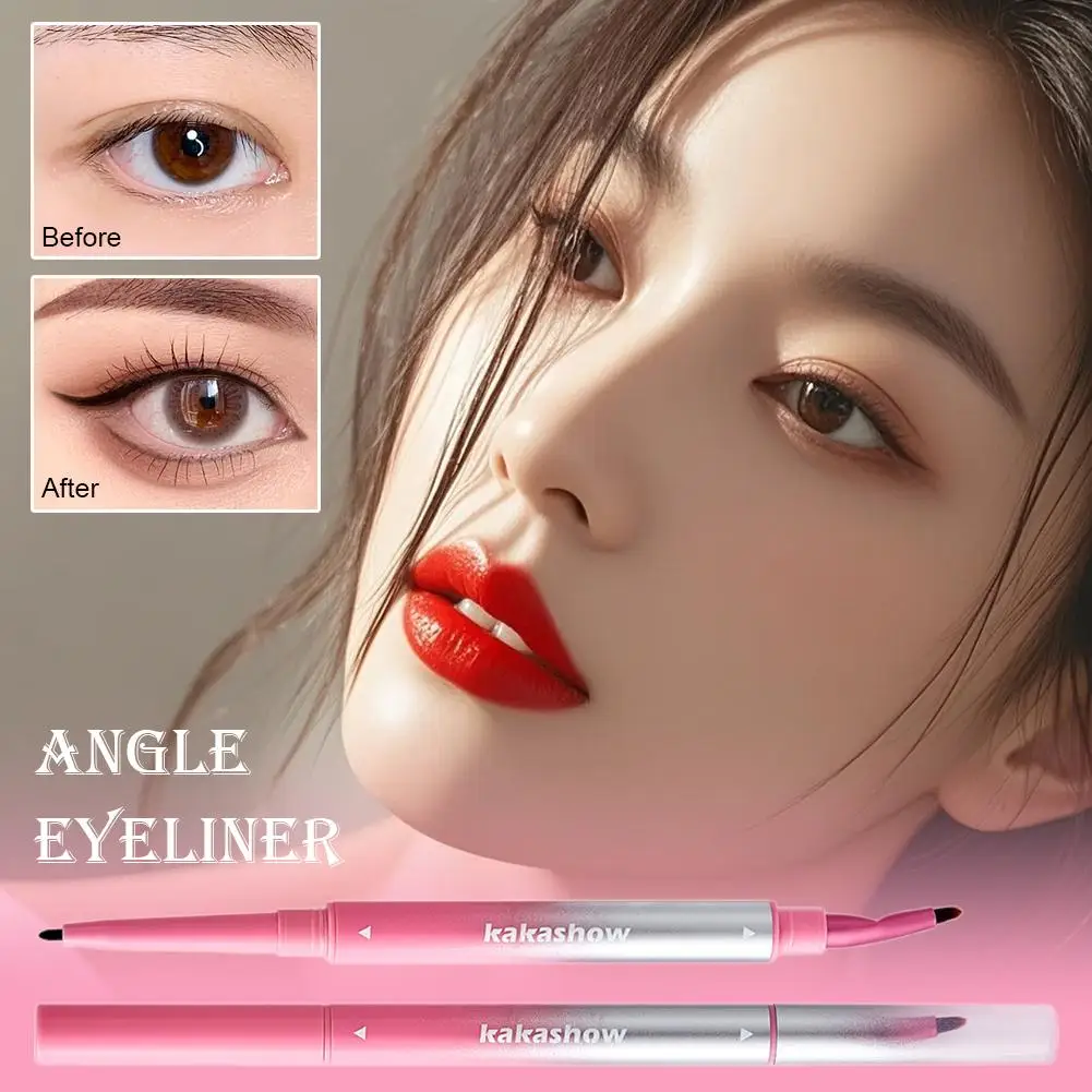Doppel Kopf Eyeliner Winkel Eyeliner Dual Ended Flüssiges Make-Up Auge Ultra-feine Dauerhafte Spitze Auge & Gel Eyeliner Lange wasserdicht A7A1