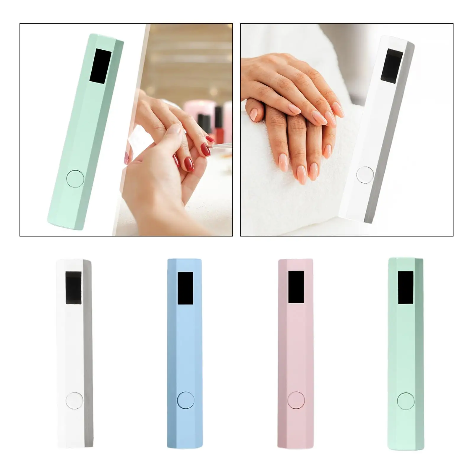 โคมไฟเล็บ LED แบบมือถือ ระดับมืออาชีพ แห้งเร็ว สำหรับอบเล็บ