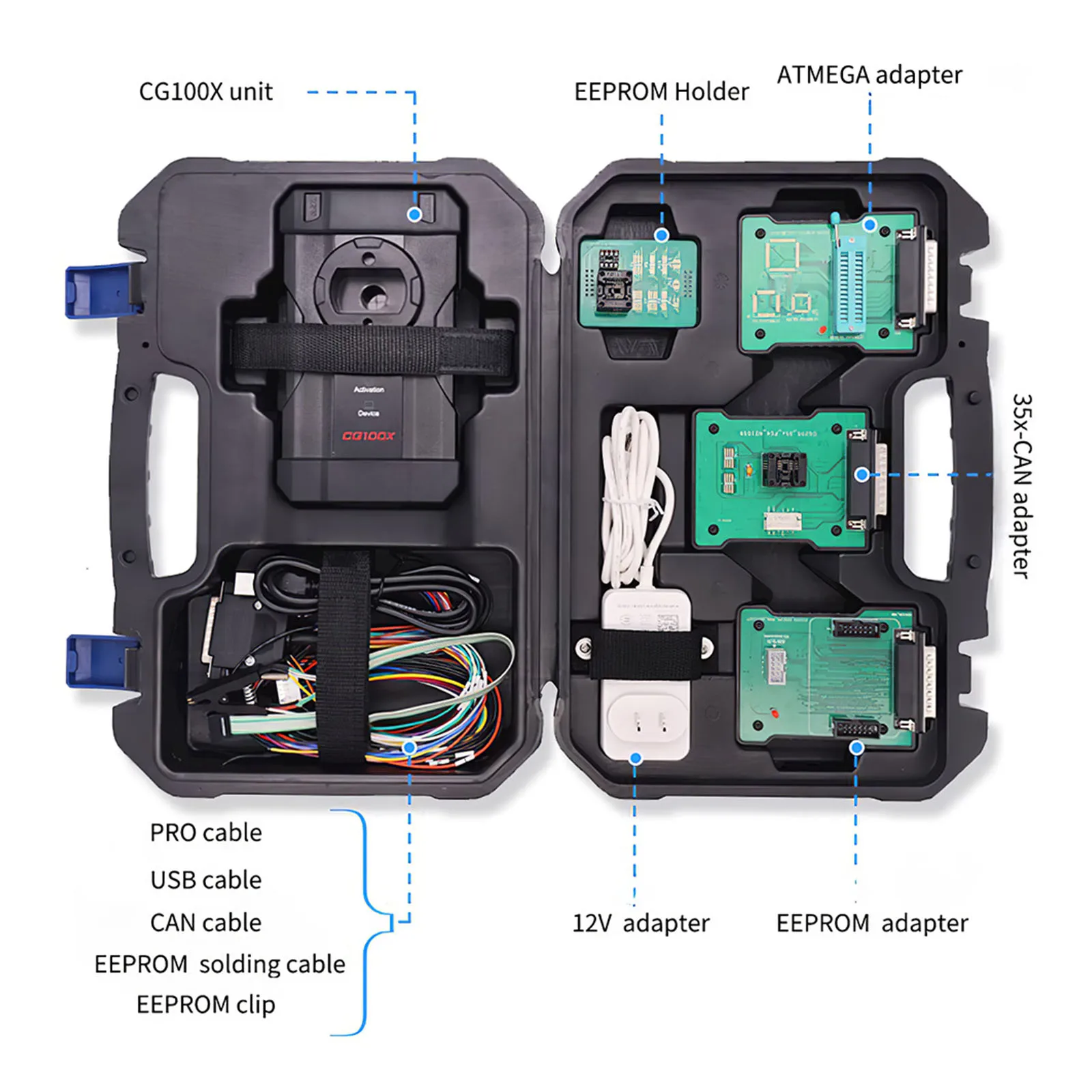 CGDI CG100X Full Version New Generation ECU Programming Tool for Air-bag Reset/Reset Mileage Adjustment and Chip Reading