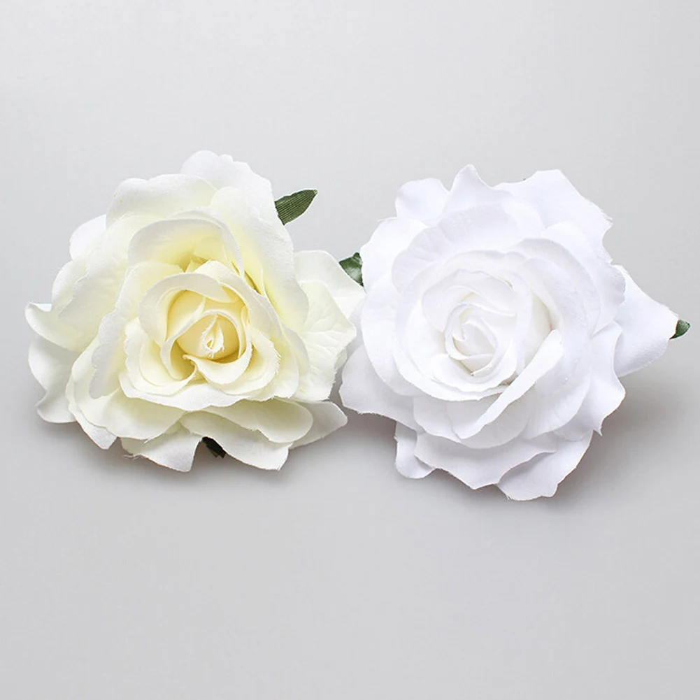 Brooch Wedding Party Hair Accessories  Rose Flower Hairpin Brooch Bridal Wedding Beach Party Artificial Rose Hair Clip