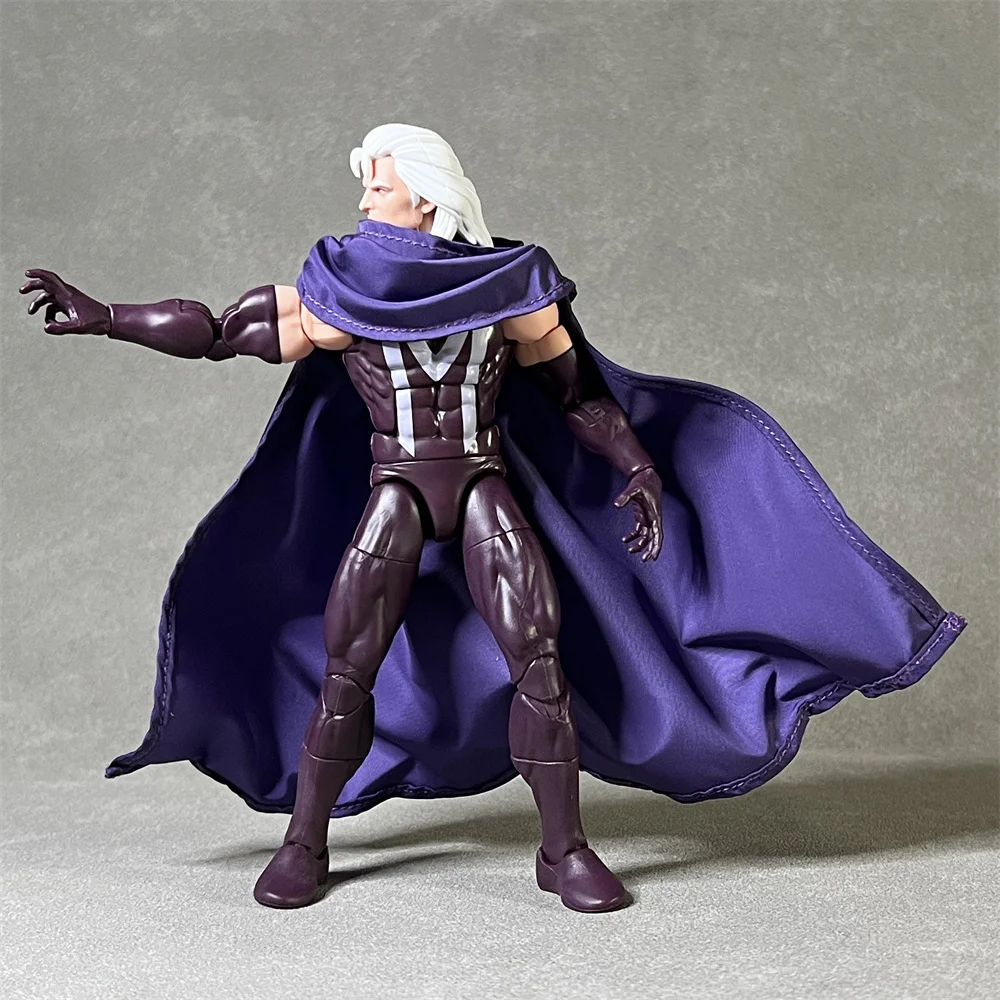 In Stock 97th Anime Version Retro Hanging Card Magneto King Cloak Cloth Clothes Purple Cape for Action Figure Body Model Toys