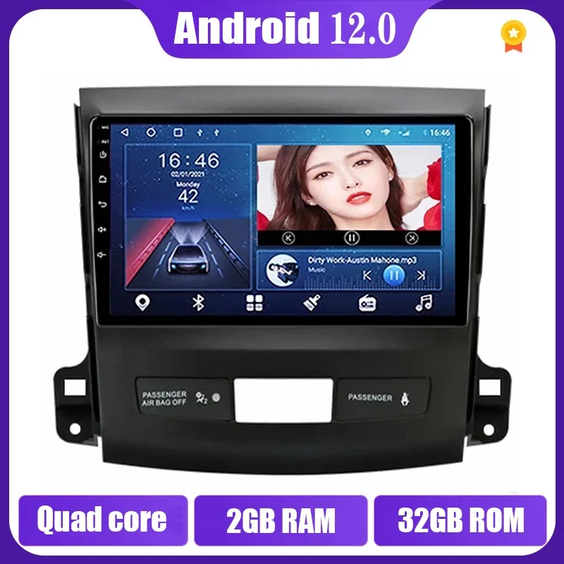 

2Din Android 12.0 Car Radio For Mitsubishi Outlander Xl 2 2005-2012 Navi GPS Multimedia Player Car Autoradio BT WIFI NO DVD