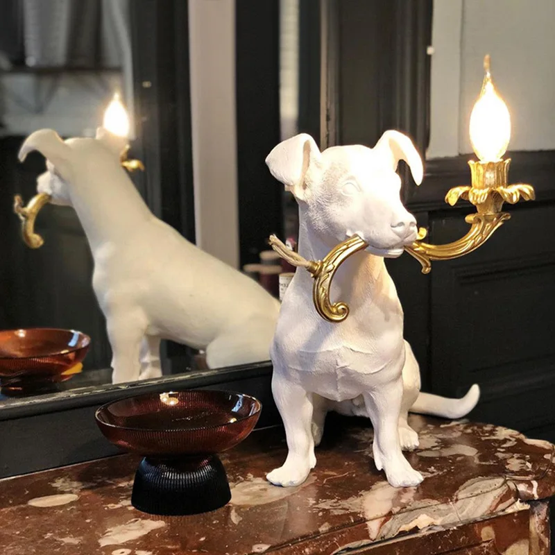 Naughty Dog Bitten Table Lamp LED Rio Desk Light Desktop Lamp Decoration lights For Living Room Bedroom Cafe Hotel Bedside Light