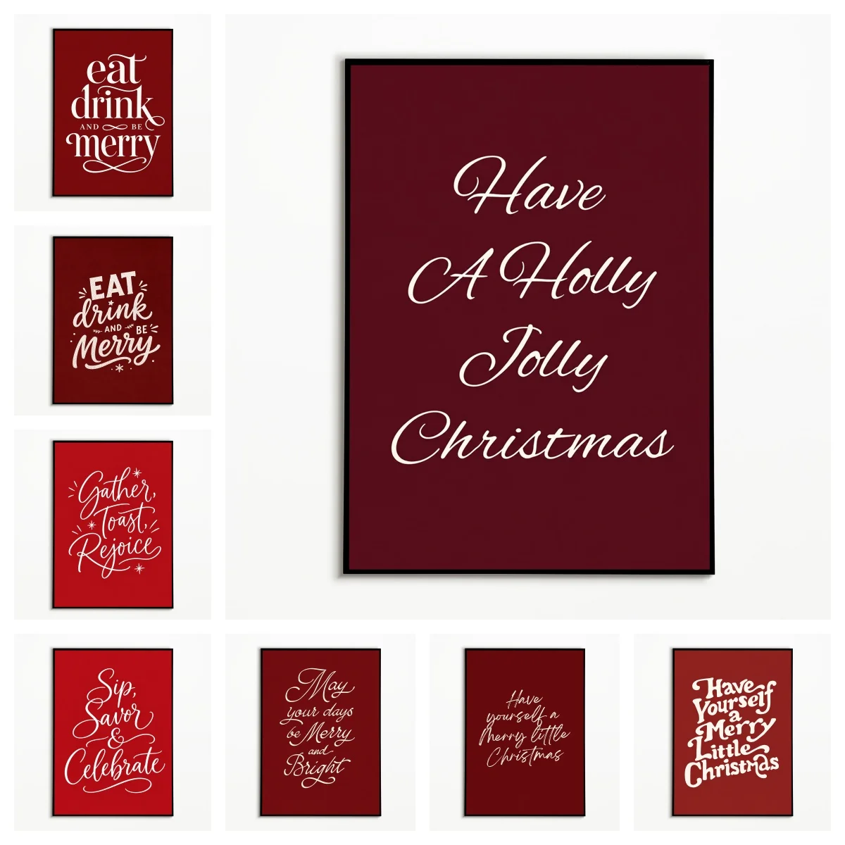 1PC,Script Lettering Wall Art Christmas Holiday Quote Posters Winter Canvas Painting Home Decor Room Decor Gallery Wall Prints
