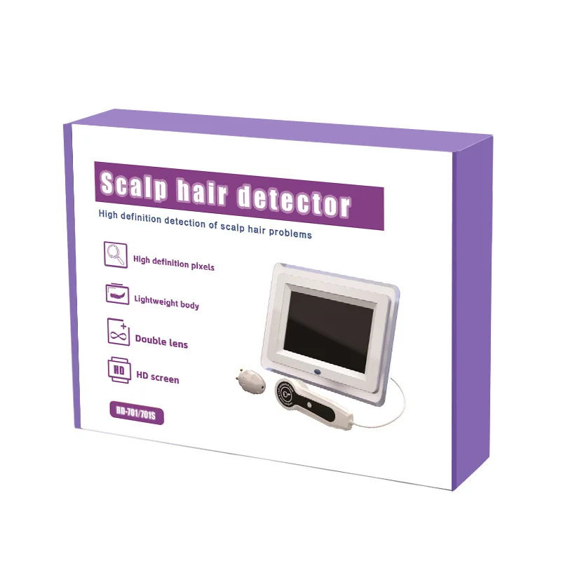 7 インチ HD ディスプレイプロフェッショナルスキンアナライザー 50X/200X スキン拡大鏡毛穴顕微鏡フェイステスター毛包頭皮検出器