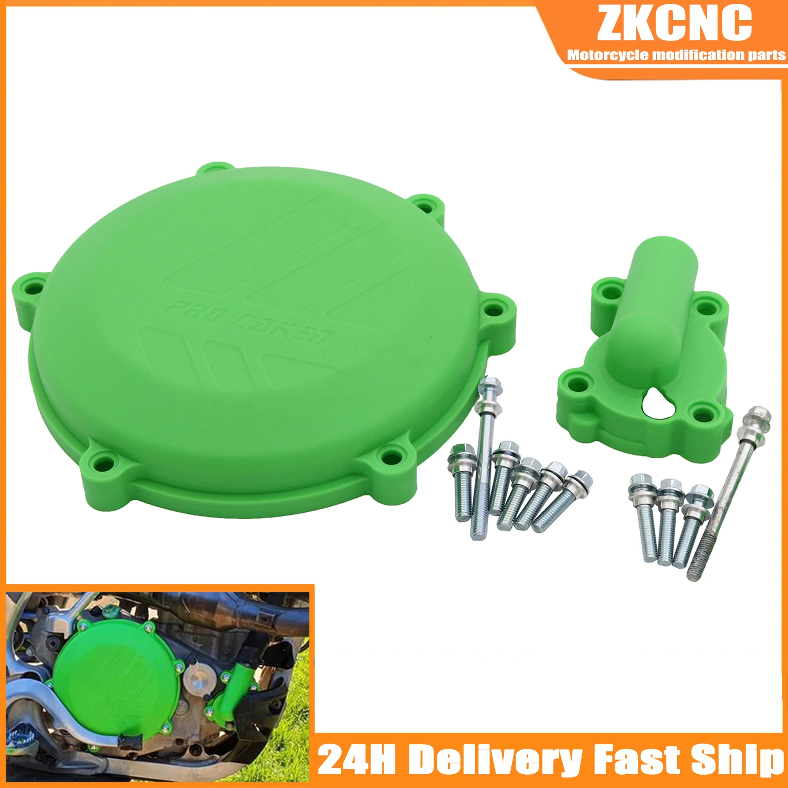 Motorcycle Accessory For Kawasaki KX450F 2016 2017 2018 KX 450F 450 Motocross Plastic Protector Clutch Guard Water Pump Cover