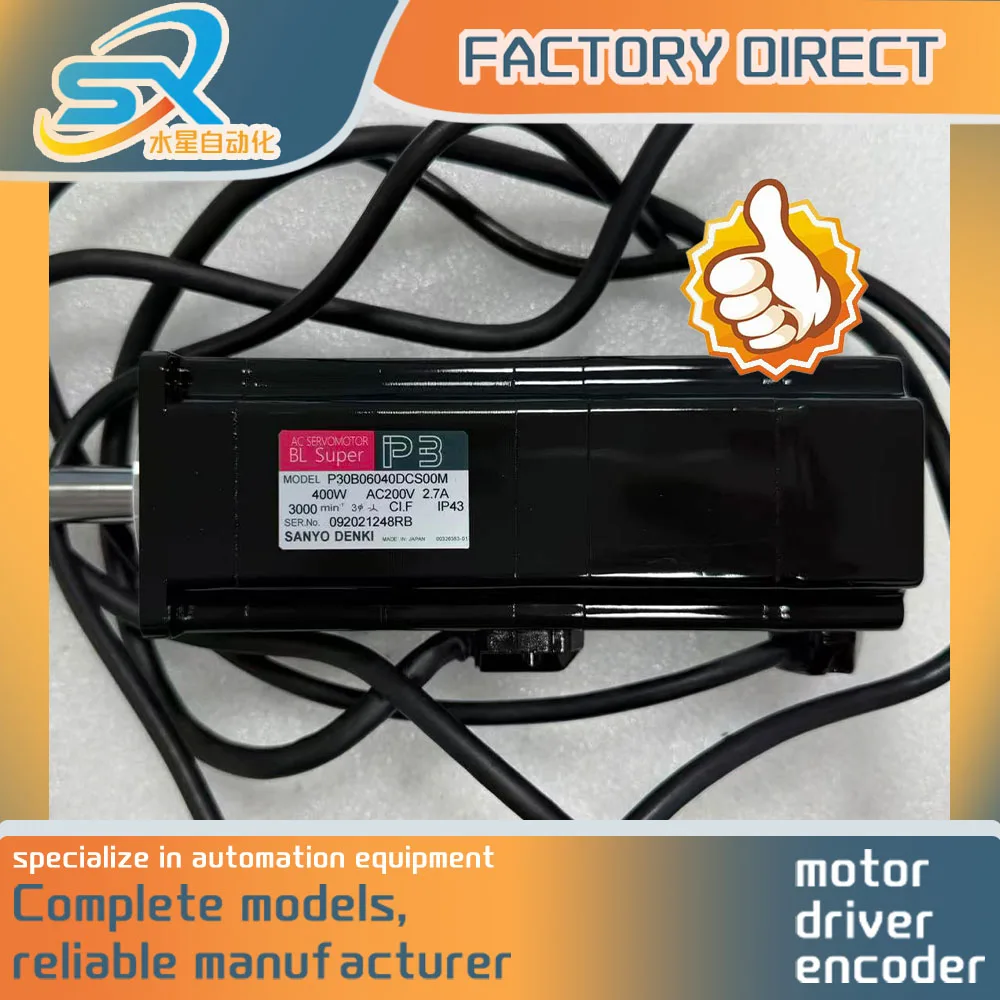 100% Genuine Sanyo Servo Motor P30B06040DCS00M 400w 3000rpm for Industry Machine