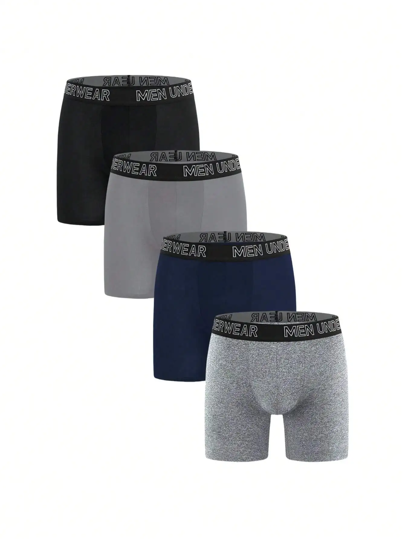 

4 шт. мужских трусов-боксеров с надписью на поясе