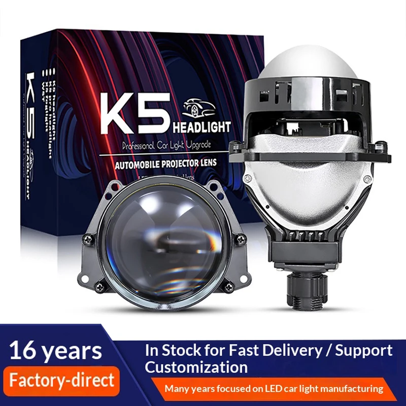 LED Projector Lenses 3 Inch Suitable for K5 Headlight Hella 3R G5 6000K Auto Lamp Car Lights Retrofit Kits Hyperboloid Lens