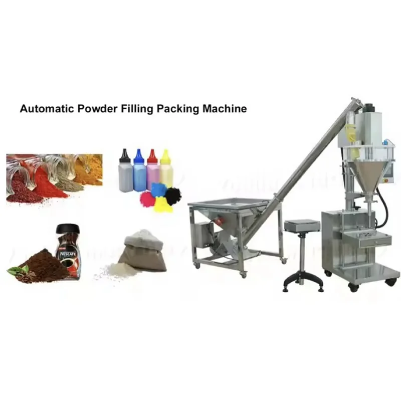 DF-Y 5-5000g Automatic Auger Powder Filling Packing Machine Black Pepper Salt Dry Milk Baby Talc Face Powder Spice Bottle