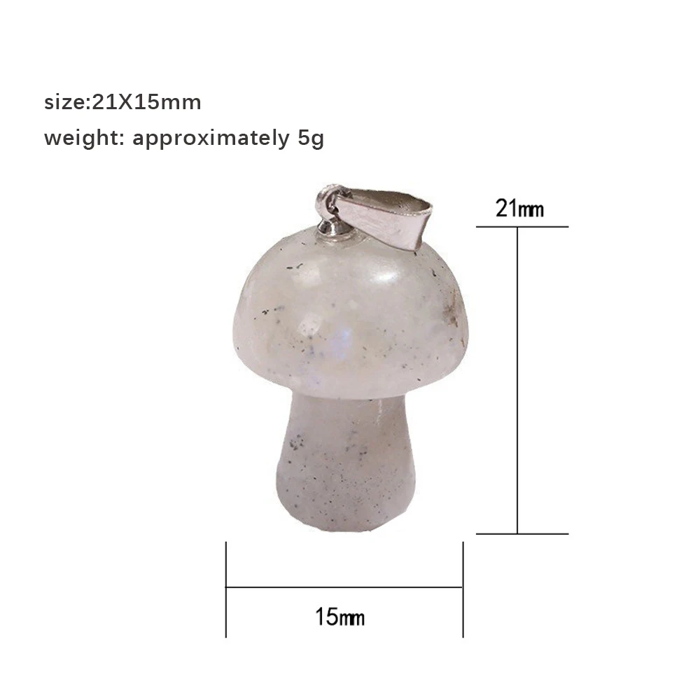 PE3 Natural Stone Mushroom Shape Carved Crafts Deco Opal Quartzs Cat Eye Mini Mushroom Figurine Healing Gems Decoration Ornament