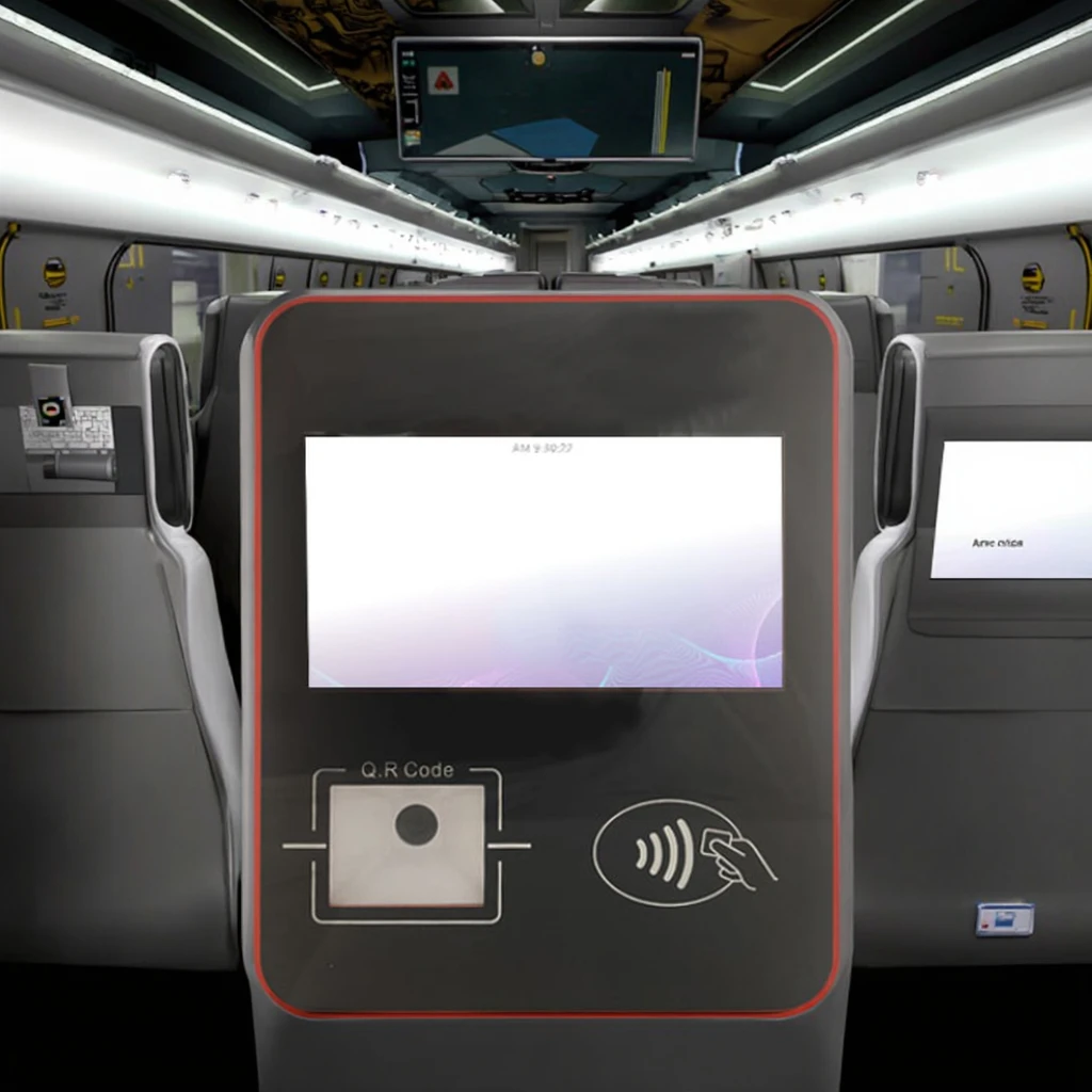 Self-Service Bus Ticketing Kiosk Touchscreen Wall Mounted with NFC & QR Code Validation New SDK Technology