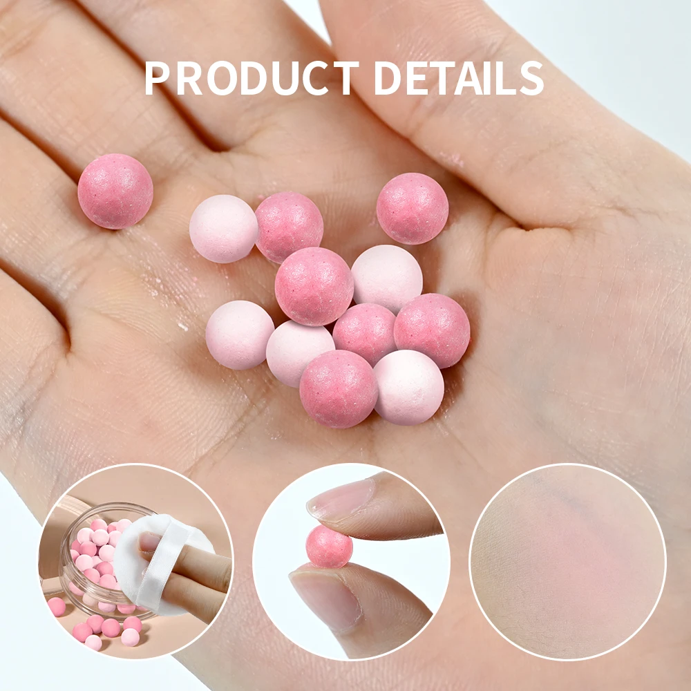 2 สีการตั้งค่าแป้งฝุ่น Ball Fine Flash ไม่ง่ายที่จะลบแต่งหน้า Natural Brightening Lasting Oil Control Loose Powder