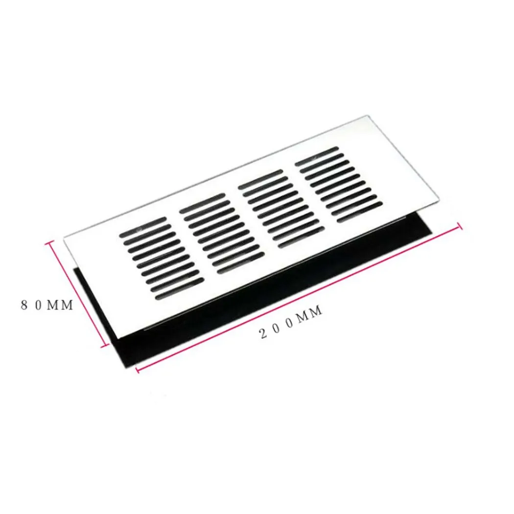 1pc 80x150-400mm Aluminium Air Vent Zilver Louvred Grill Ventilatierooster Cover Ventilatierooster ventilatieopeningen Onderdelen