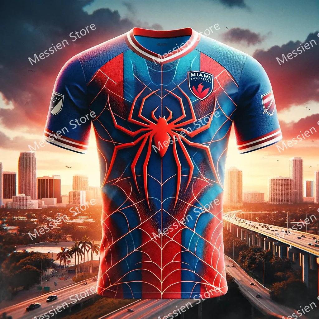 2024 New Arrival Special Spiderman Design Soccer Jersey Fashion Kids And Adults Sport Tees Top Boys Girls Cosplay Breathable Tee