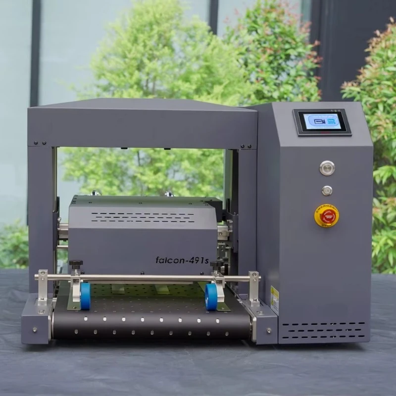 Falcon 491s desktop printer, a small multi-functional custom label packaging, supports CMYK printing
