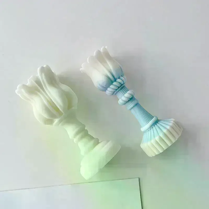 1 pçs artesanal perfumado vela gesso resina moldes diy flores tulipa molde de silicone biscoitos caseiros chocolate doces ferramenta de cozimento