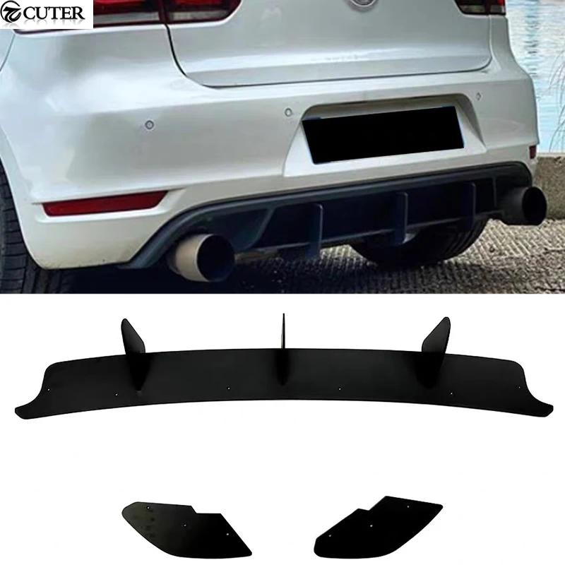 

Задний диффузор-сплиттер Mk6 GTI Bright Black для Volkswagen VW Golf 6, комплект обвеса, 2013 год